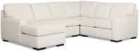 Sinclair Light Beige Fabric Medium Left Chaise Sectional
