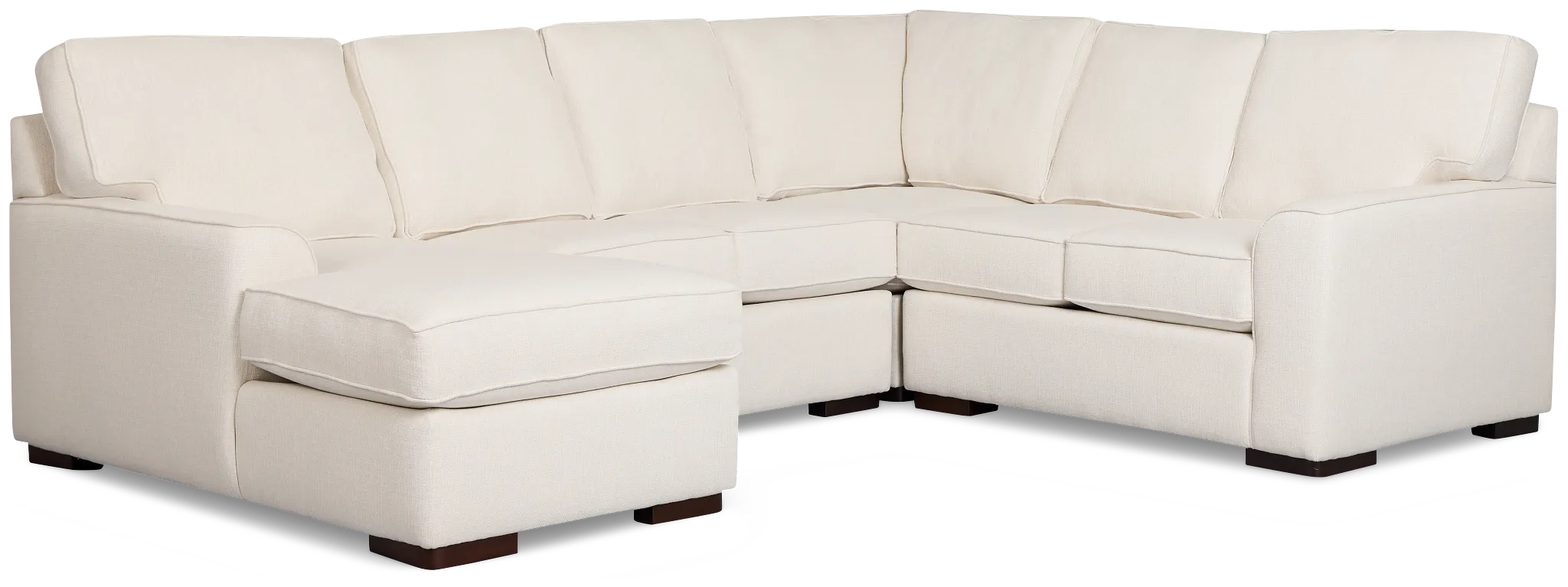 Sinclair Light Beige Fabric Medium Left Chaise Sectional