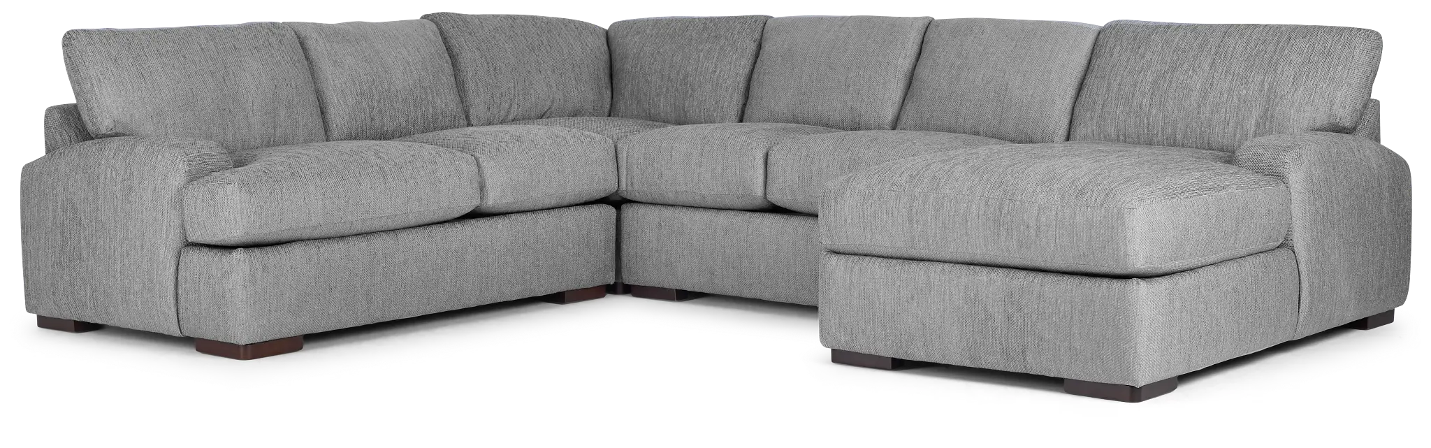 Alpha Light Gray Fabric Medium Right Chaise Sectional Alpha Light Gray Fabric Medium Right Chaise Sectional
