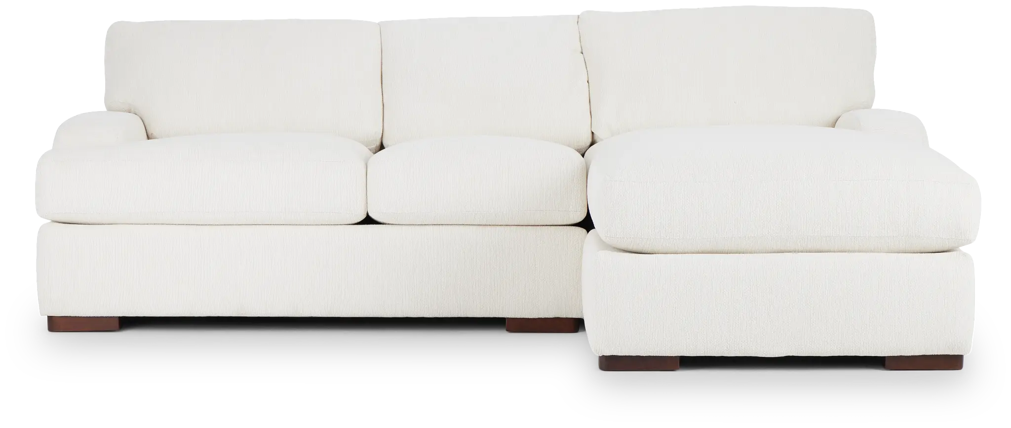 Alpha White Fabric Right Chaise Sectional Alpha White Fabric Right Chaise Sectional