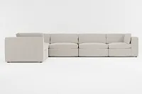 Destin Revenue Beige Fabric 6-piece Modular Sectional