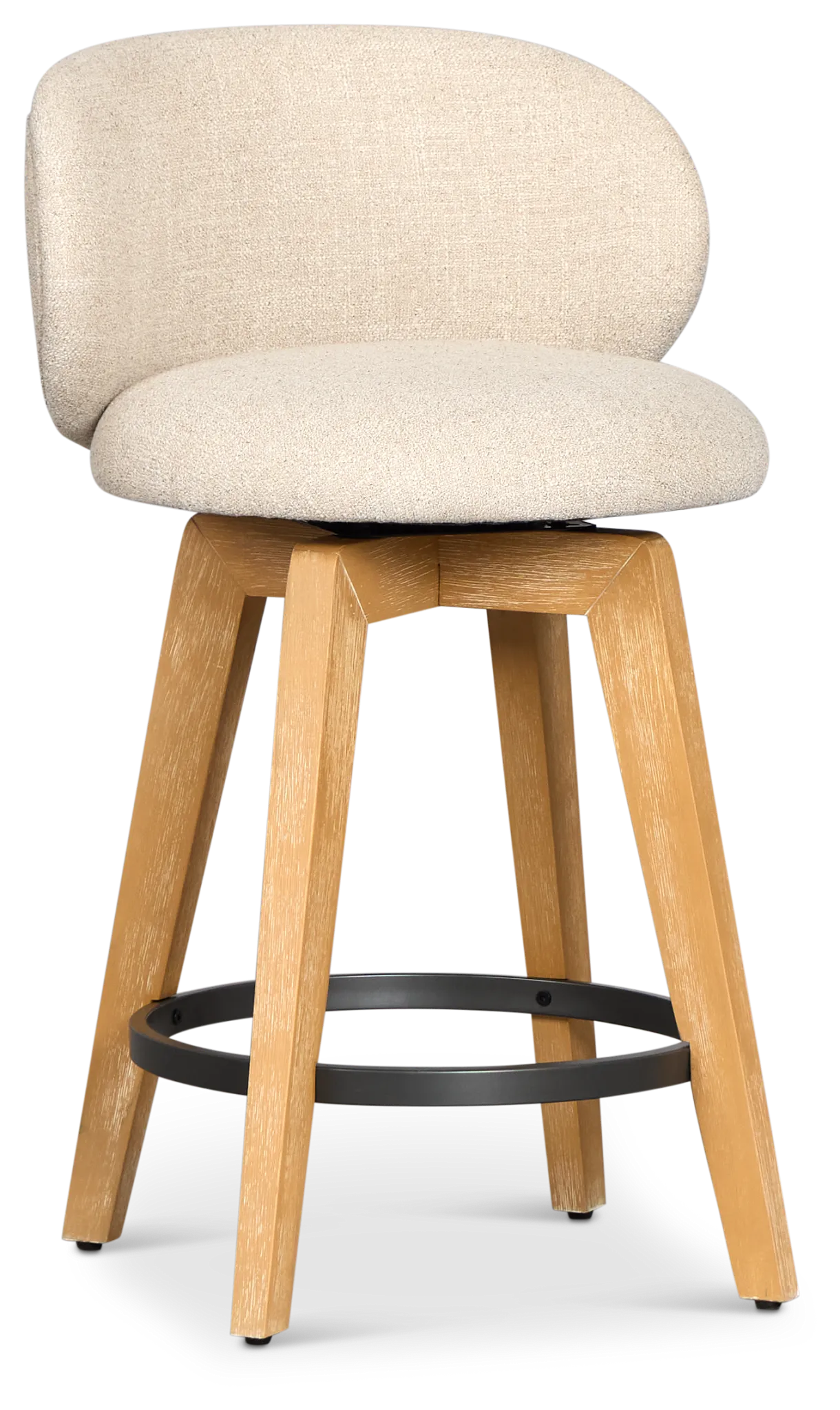 Arlo Light Beige Uph 24" Swivel Barstool