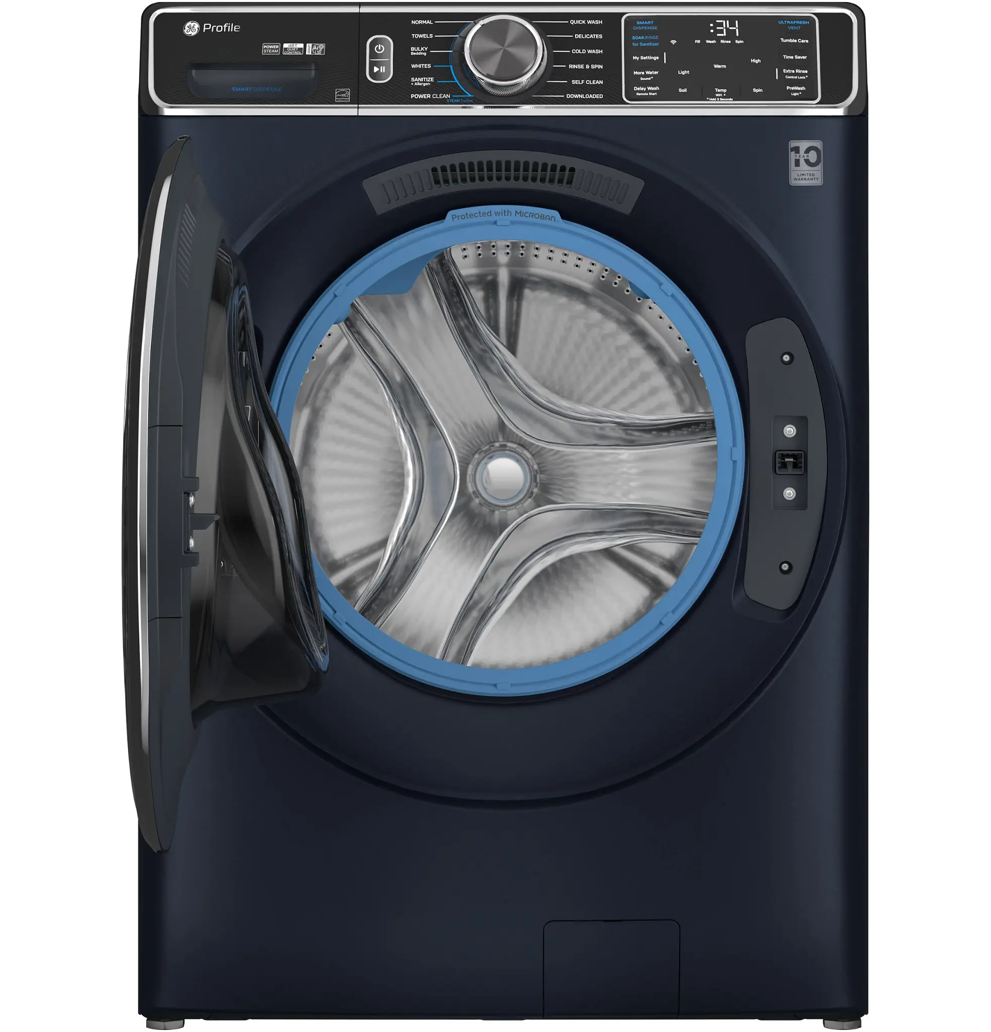 Ge Profile 870 Series Blue Front Load Washer Ge Profile 870 Series Blue Front Load Washer