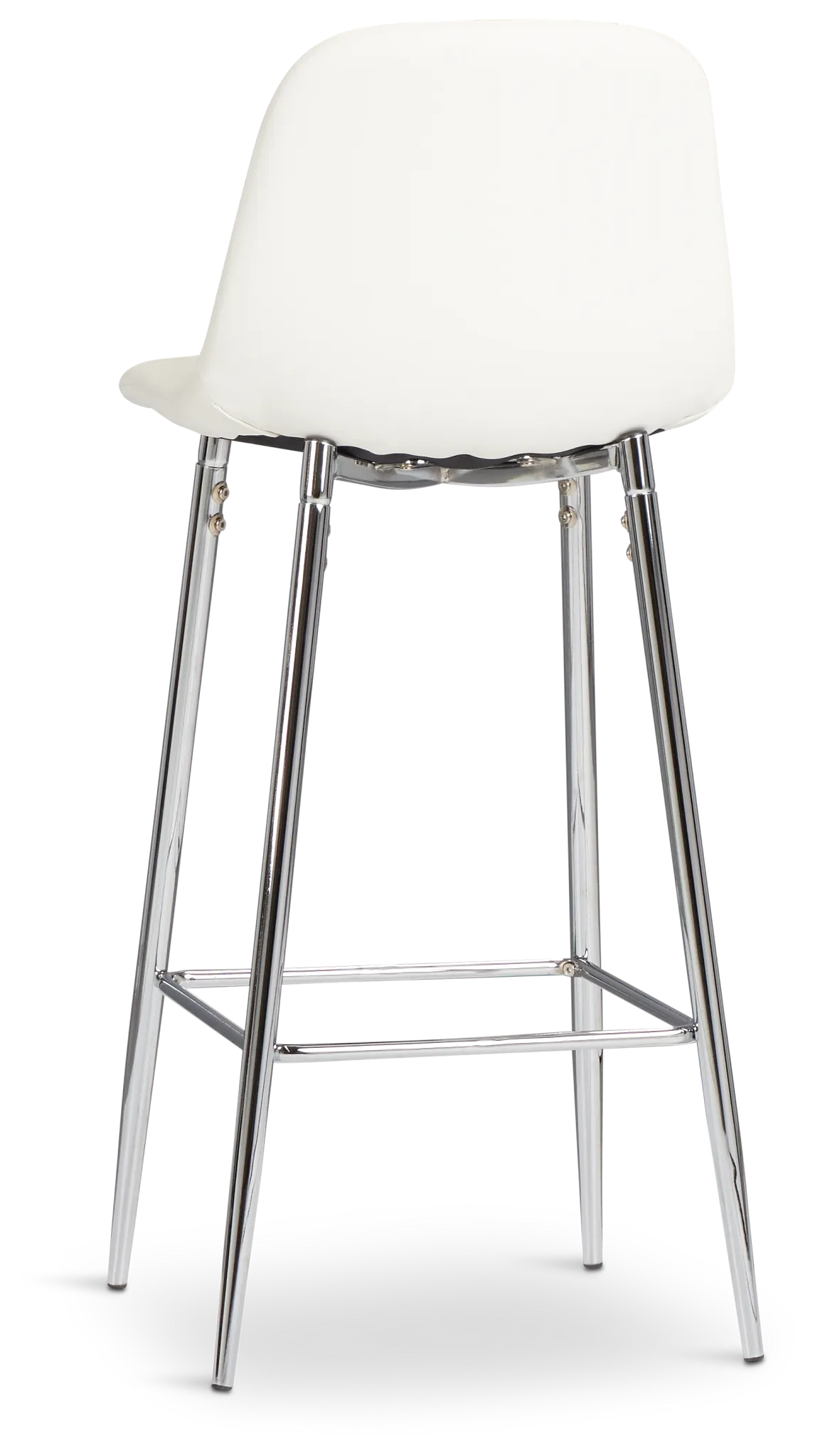 Havana Whitemicro Upholstered 30" Barstool W/ Chrome Legs