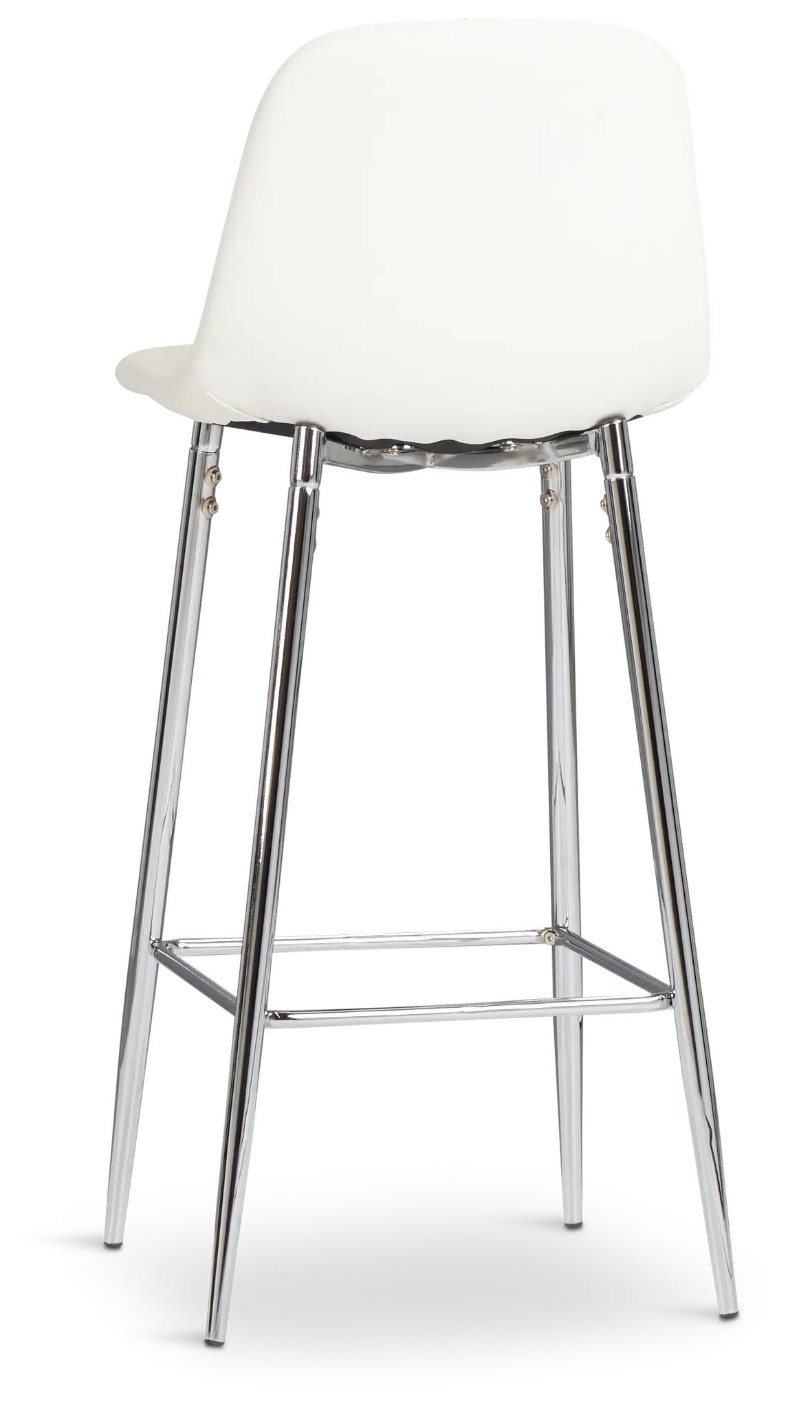 Havana Whitemicro Upholstered 30" Barstool W/ Chrome Legs Havana Whitemicro Upholstered 30" Barstool W/ Chrome Legs