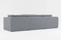 Destin Elevation Gray Fabric 5-piece Modular Sectional