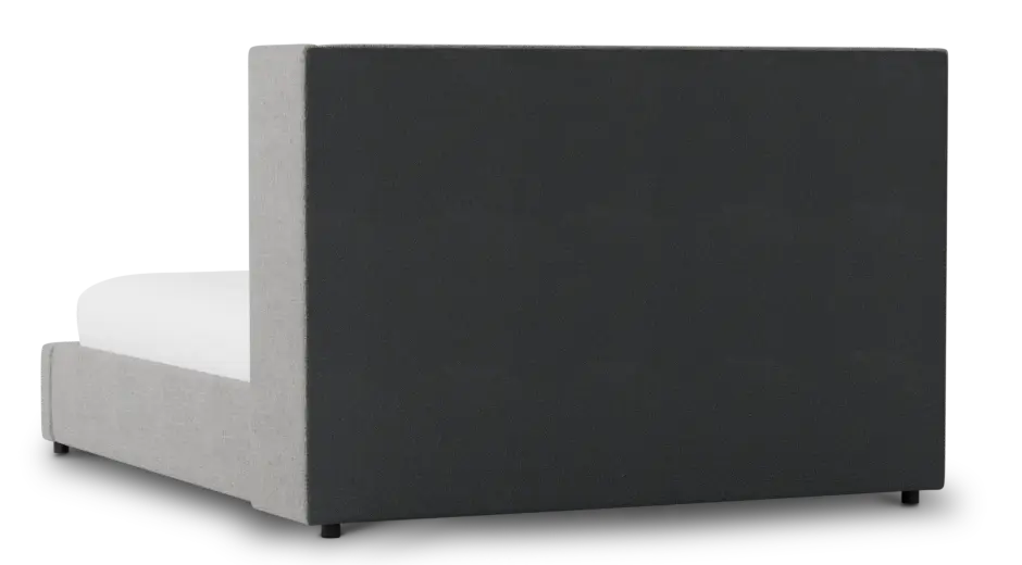 Captiva Linen Gray 48" Upholstered Shelter Bed Captiva Linen Gray 48" Upholstered Shelter Bed