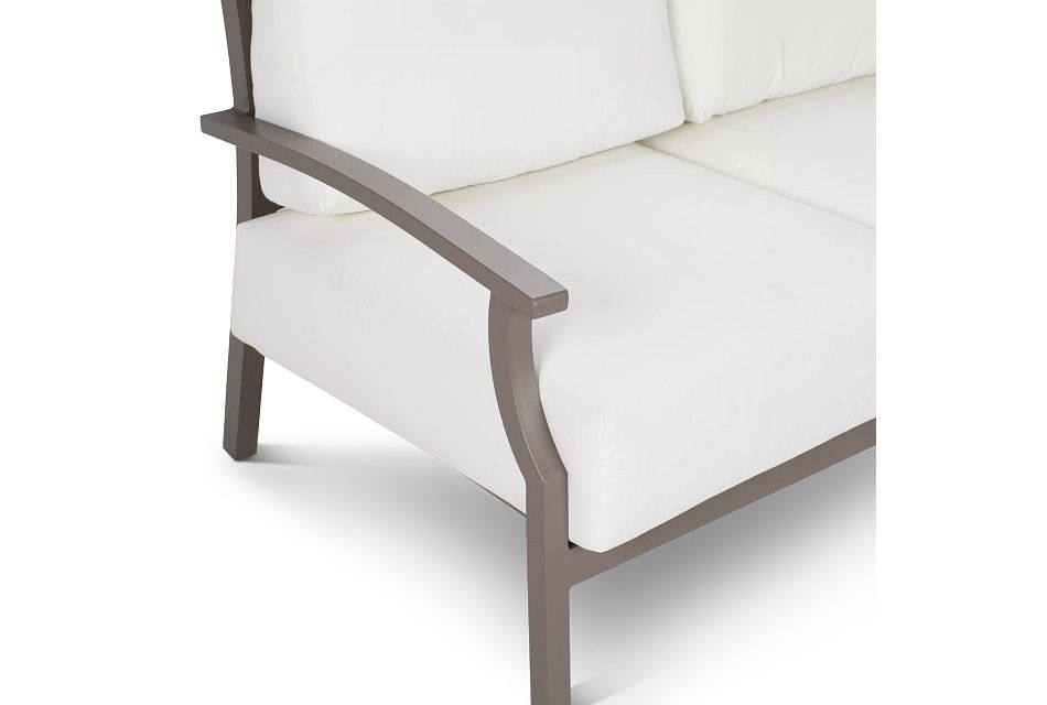 Raleigh White Aluminum Loveseat