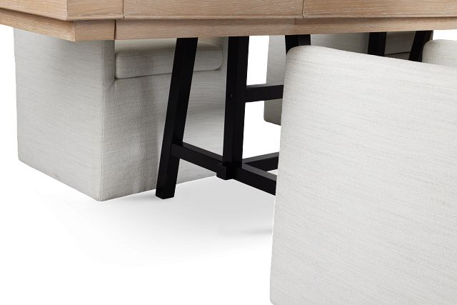 Southlake Two-tone Rectangular Table & 4 Upholstered Chairs