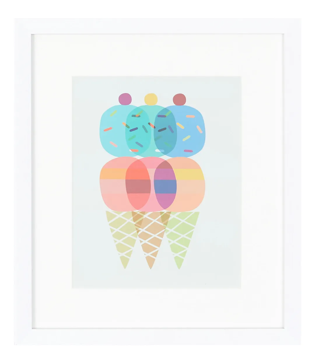 Cones Multicolored Framed Wall Art