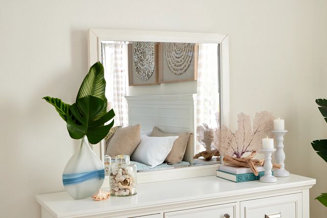 Cape Cod Ivory Dresser & Mirror