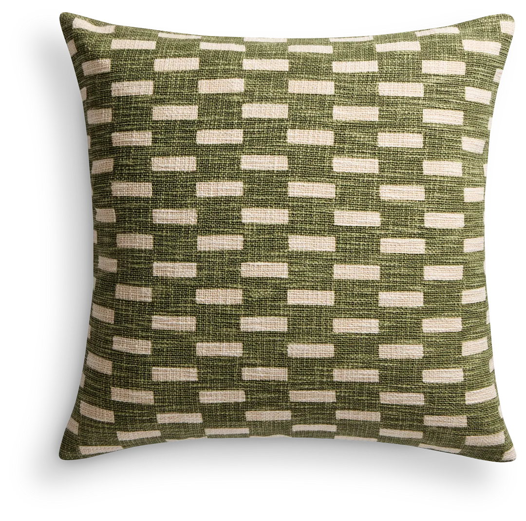 Fielda Green 22" Square Accent Pillow