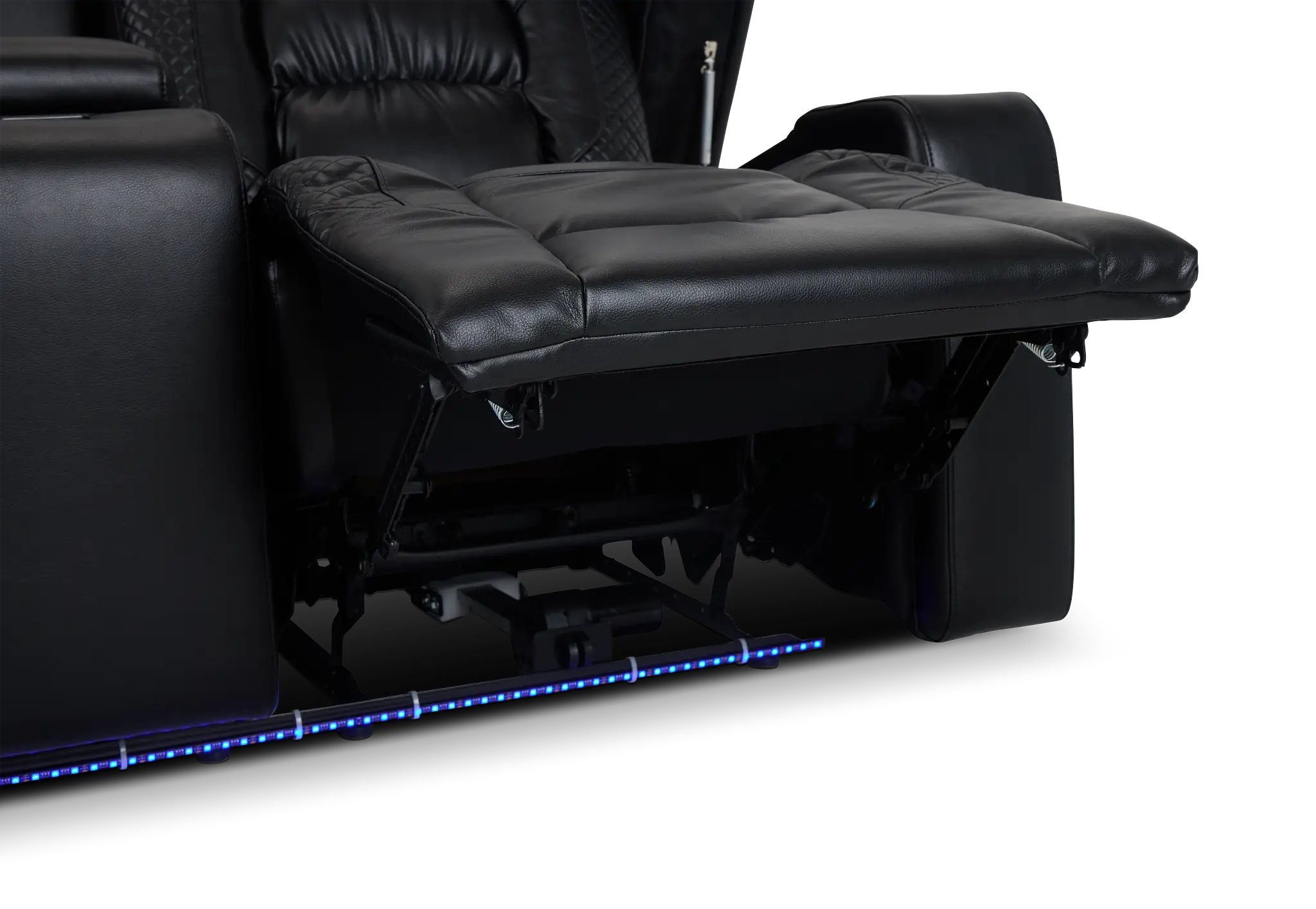 Troy Black Micro Power Reclining Console Loveseat Troy Black Micro Power Reclining Console Loveseat