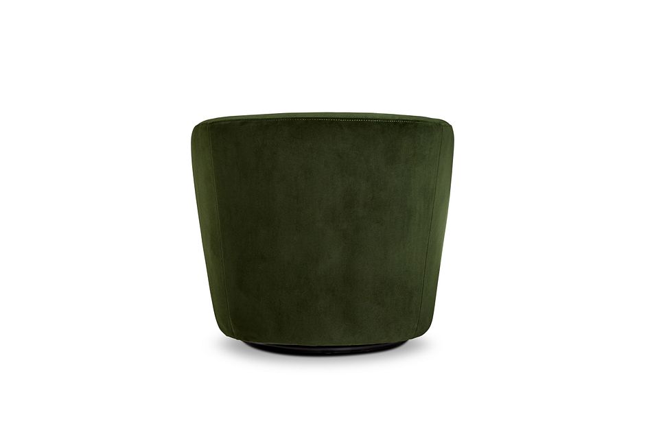 Darian Dark Green Velvet Swivel Accent Chair