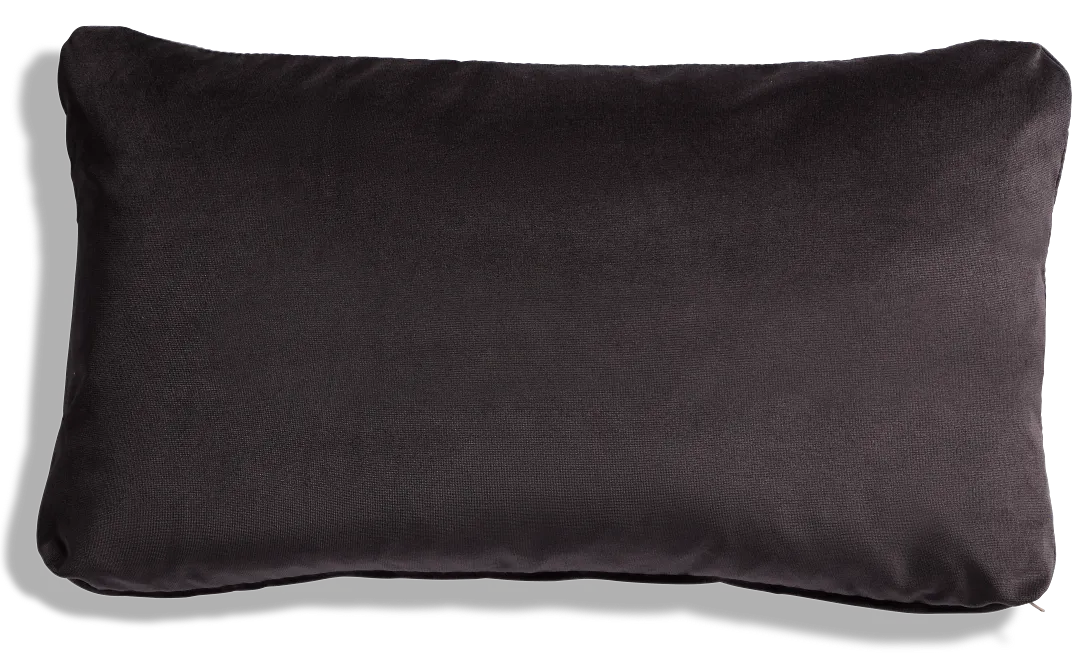 Lauran Black Lumbar Accent Pillow