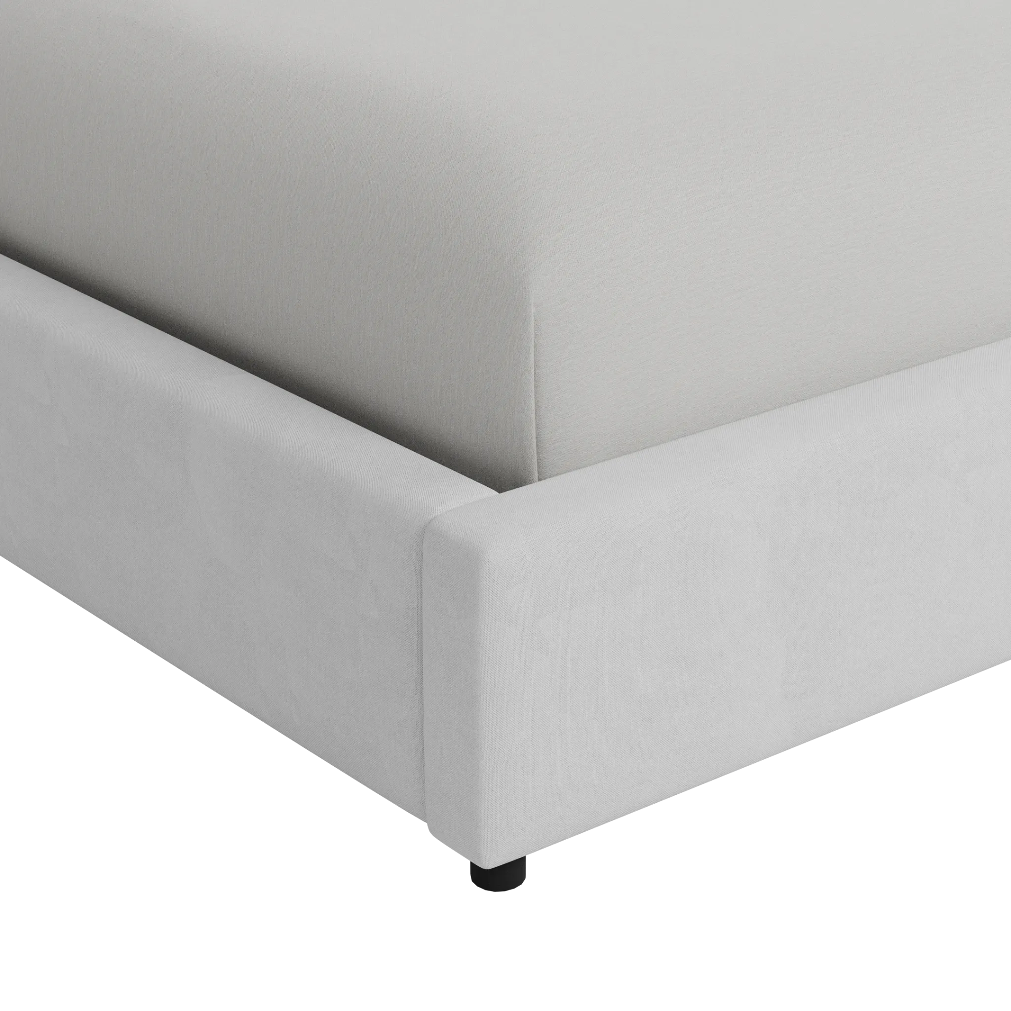 Grayton Peyton White 54" Upholstered Platform Bed