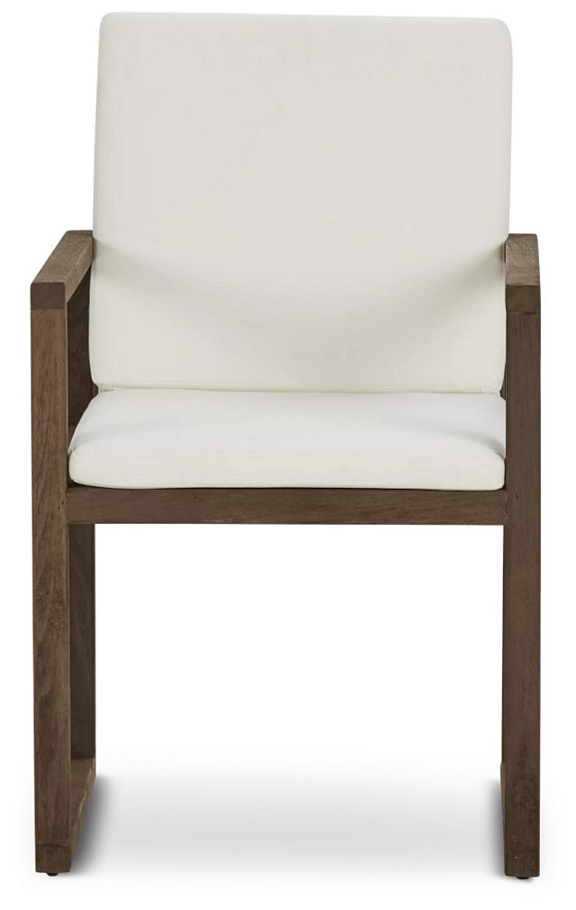 Linear Teak White Arm Chair (1)