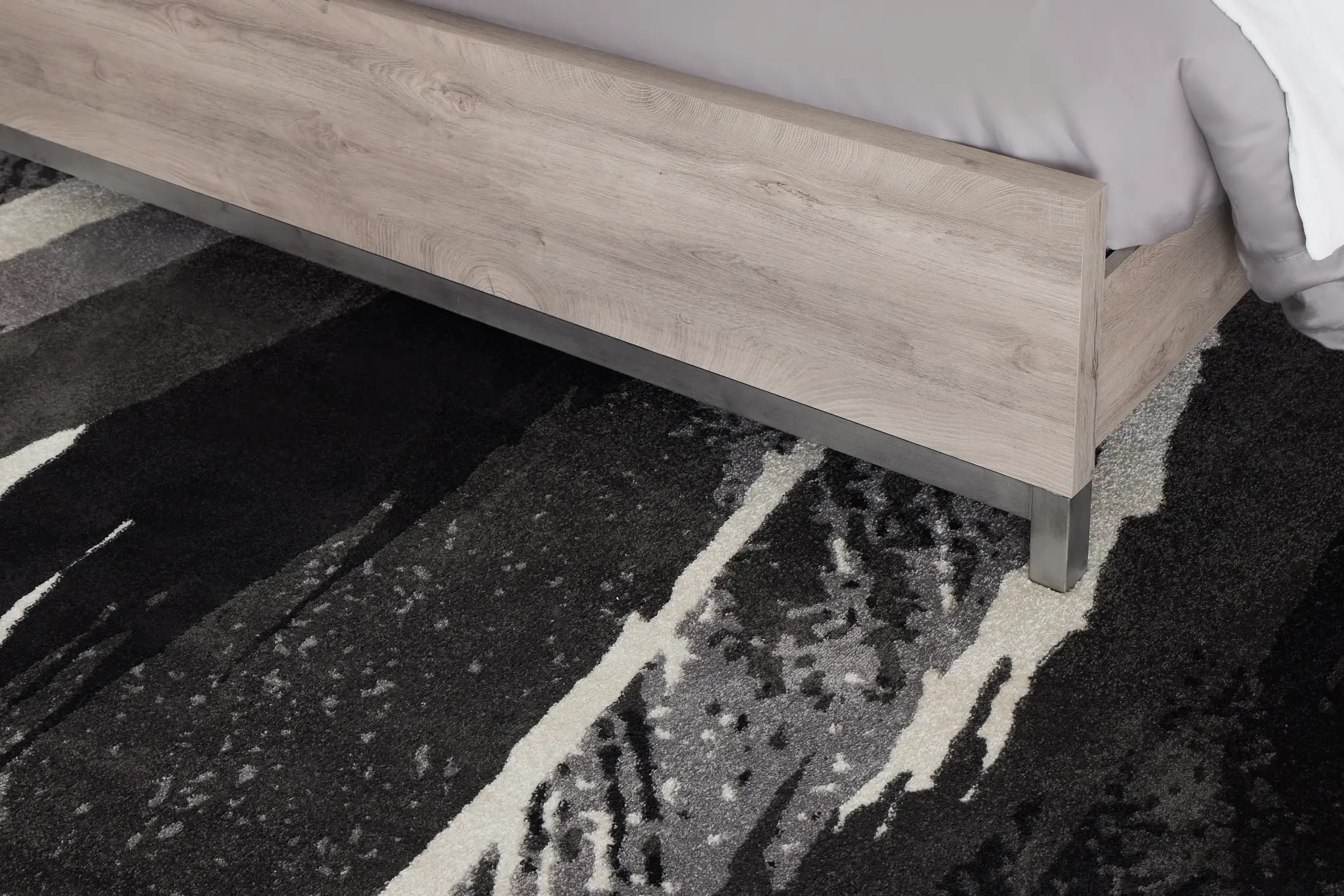 Evanston Gray Spread Bed W/ Two Nightstands Evanston Gray Spread Bed W/ Two Nightstands