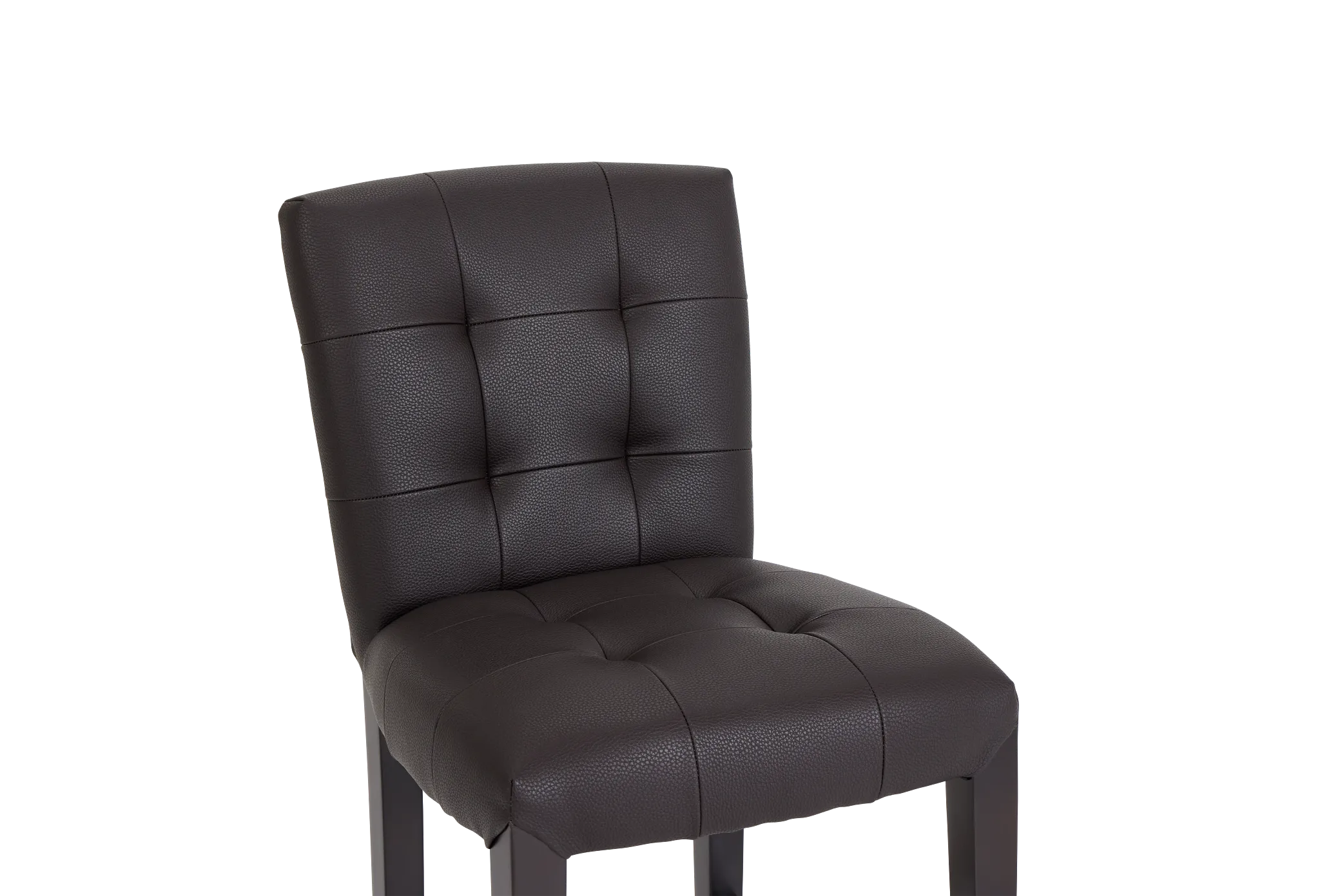 Shelby Dark Brown Micro 24" Upholstered Barstool