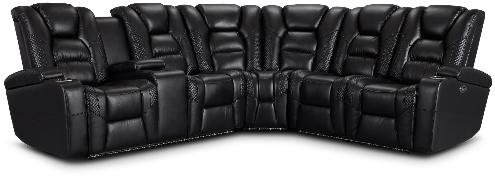 Troy Black Micro Left Console Love Reclining Sectional Troy Black Micro Left Console Love Reclining Sectional
