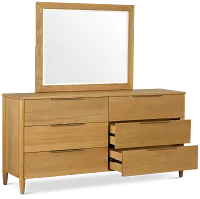 Stockton Light Tone Dresser & Mirror