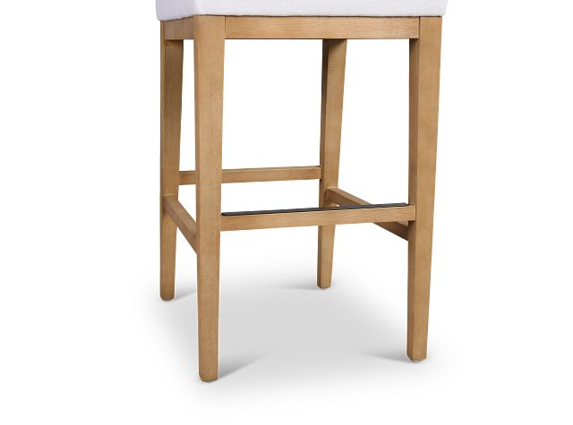 Willow Whitefabric 30" Upholstered Barstool