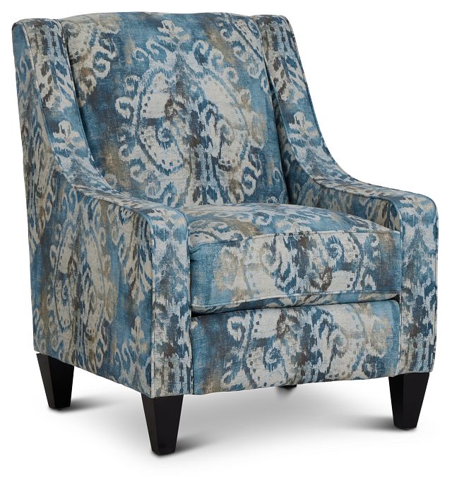 Soledad Blue Fabric Accent Chair (1)