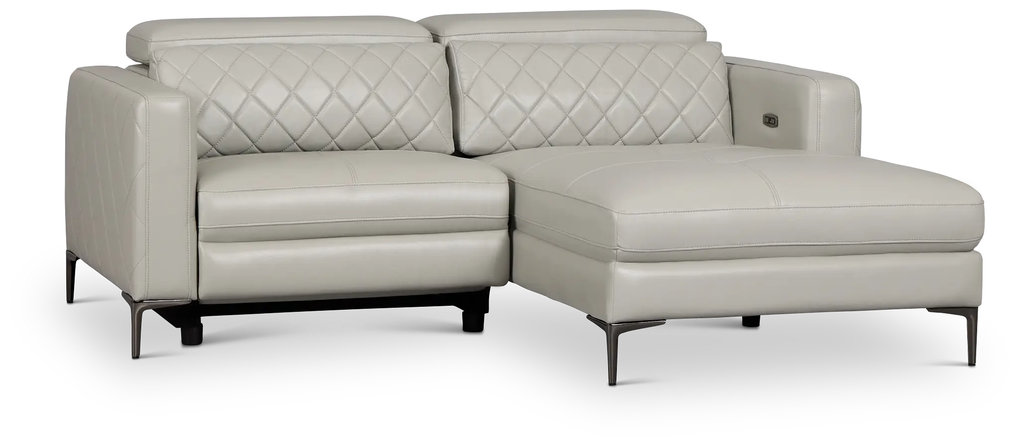 Ava Light Gray Micro Right Chaise Power Reclining Sectional Ava Light Gray Micro Right Chaise Power Reclining Sectional