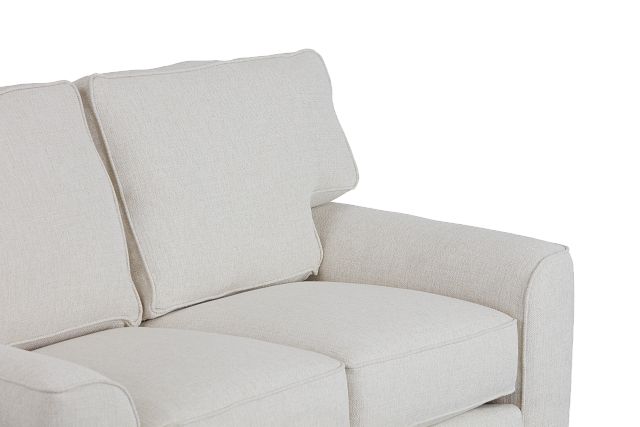 Austin White Fabric Loveseat