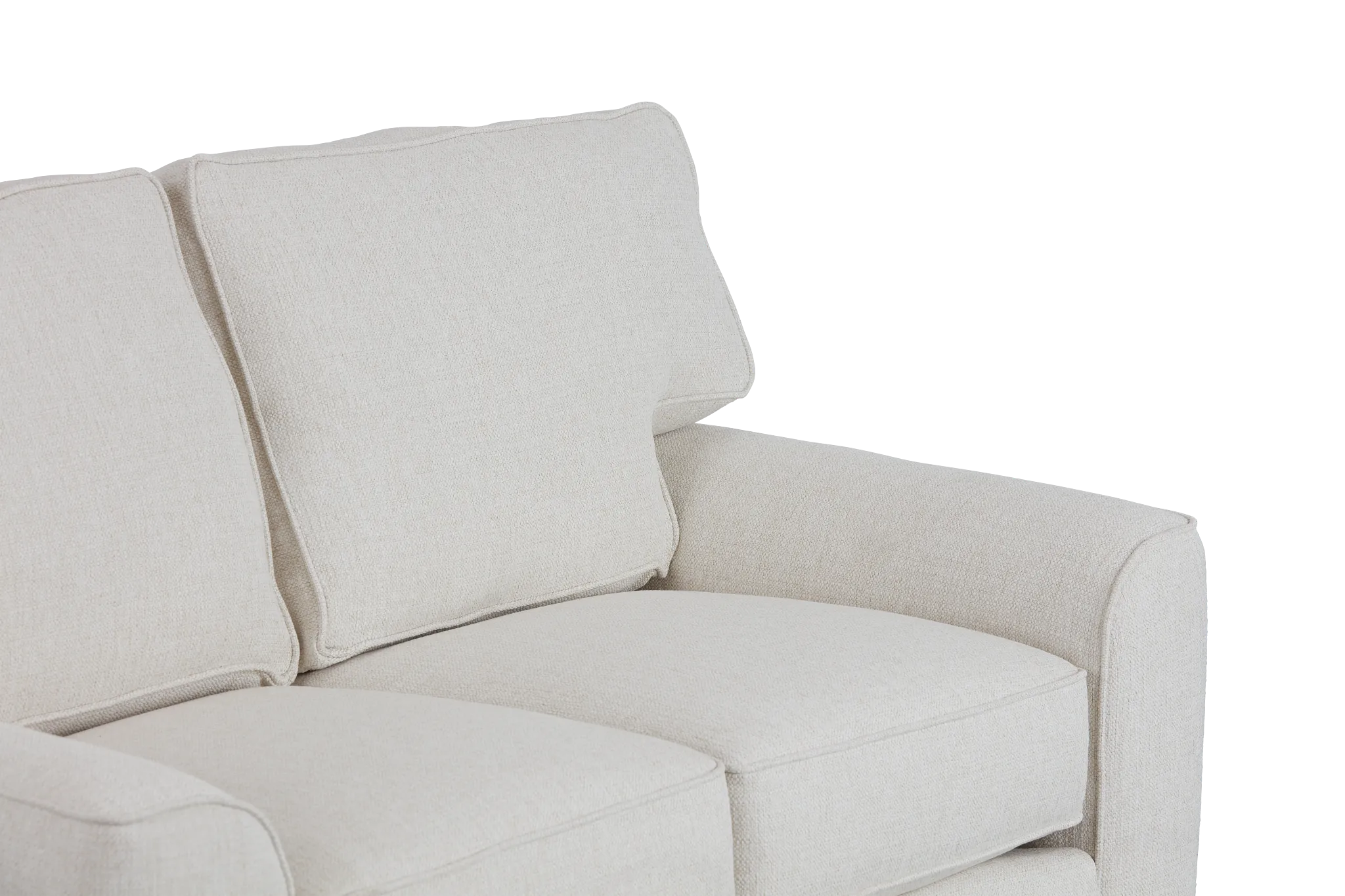 Austin White Fabric Loveseat