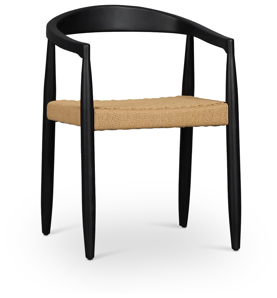 Santorini Black Curved Woven Side Chair Santorini Black Curved Woven Side Chair