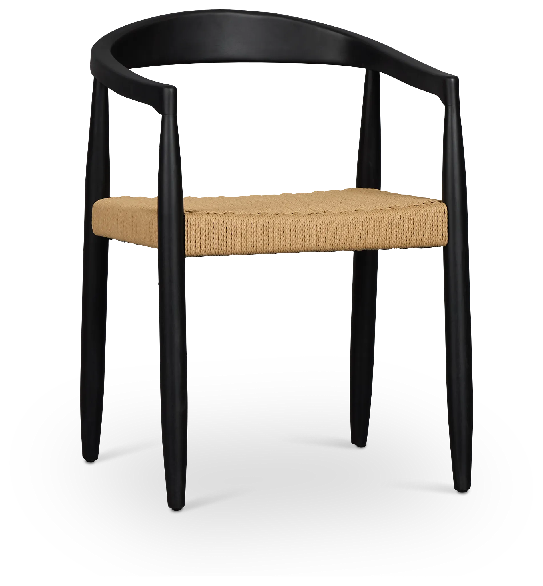 Santorini Black Curved Woven Side Chair