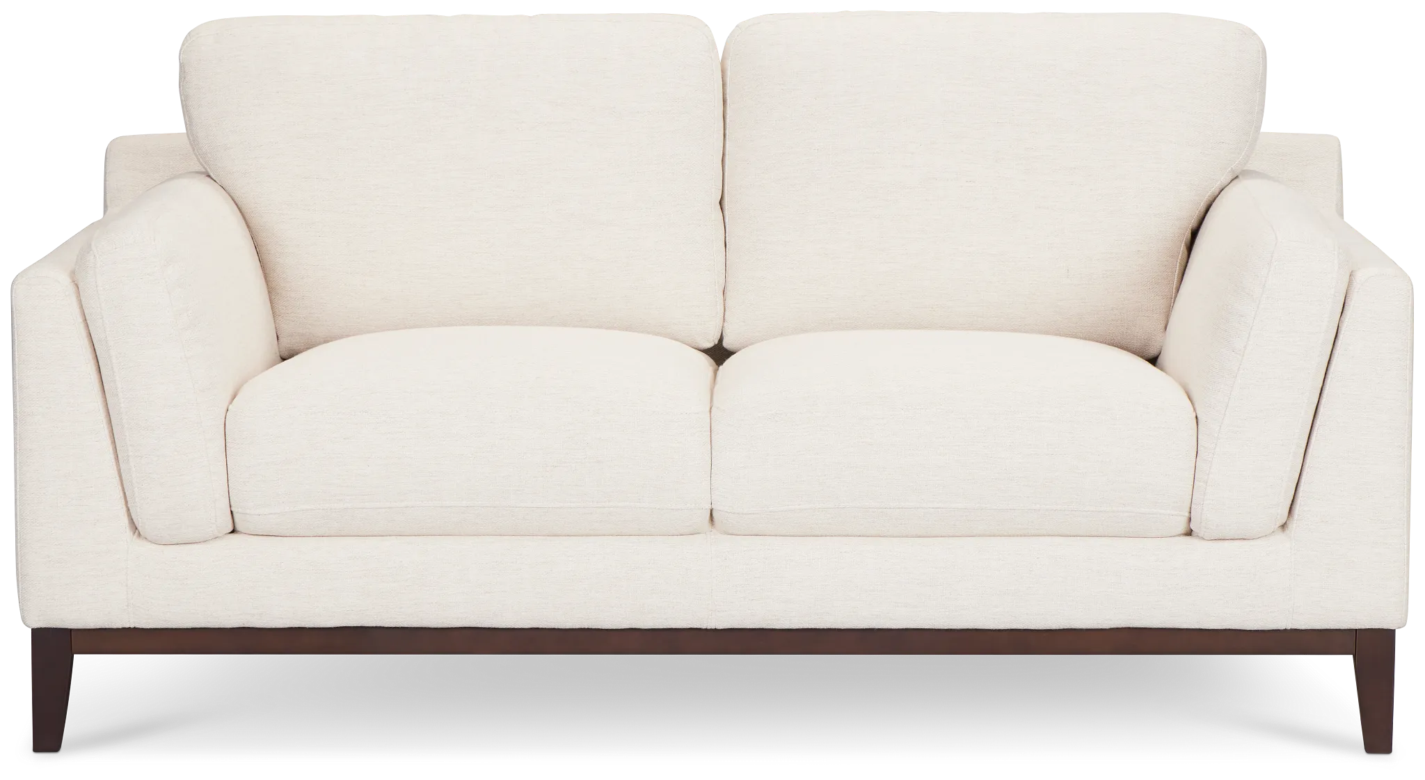 Wesley Light Beige Fabric Loveseat
