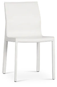 Lugo White Upholstered Side Chair