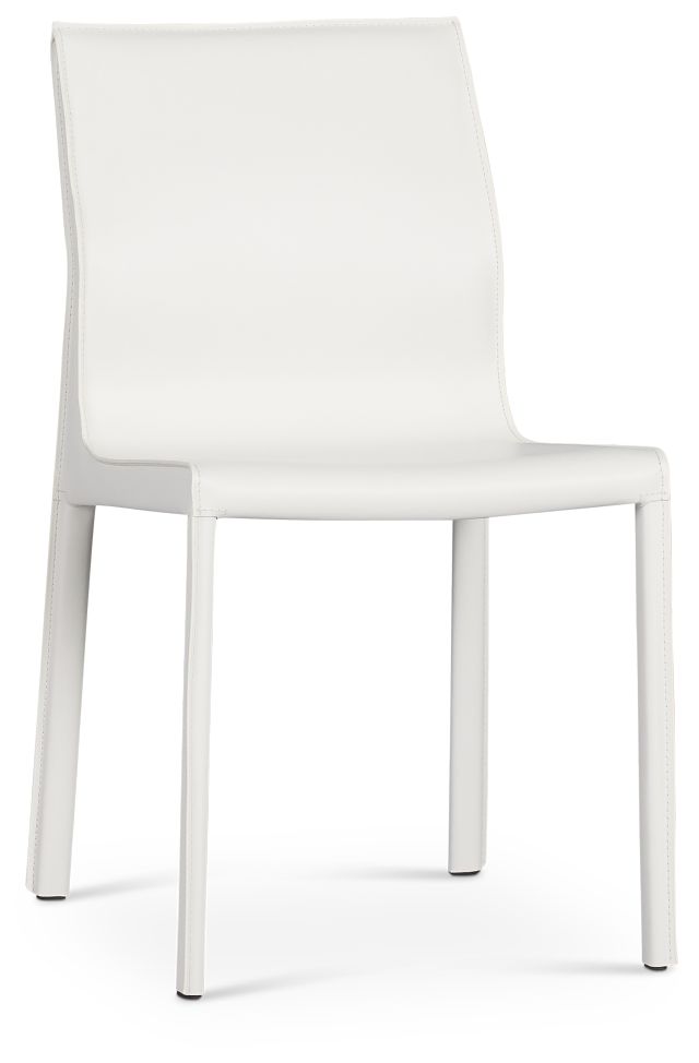 Lugo White Upholstered Side Chair
