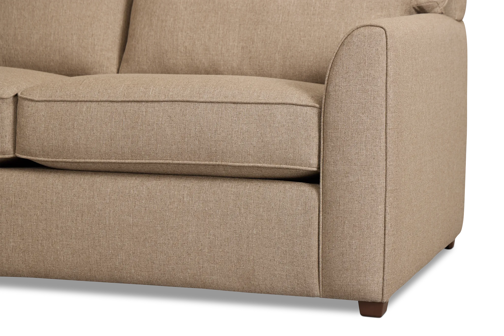 Tate Brown Fabric Medium 2-arm Right Facing Sleeper Sectional