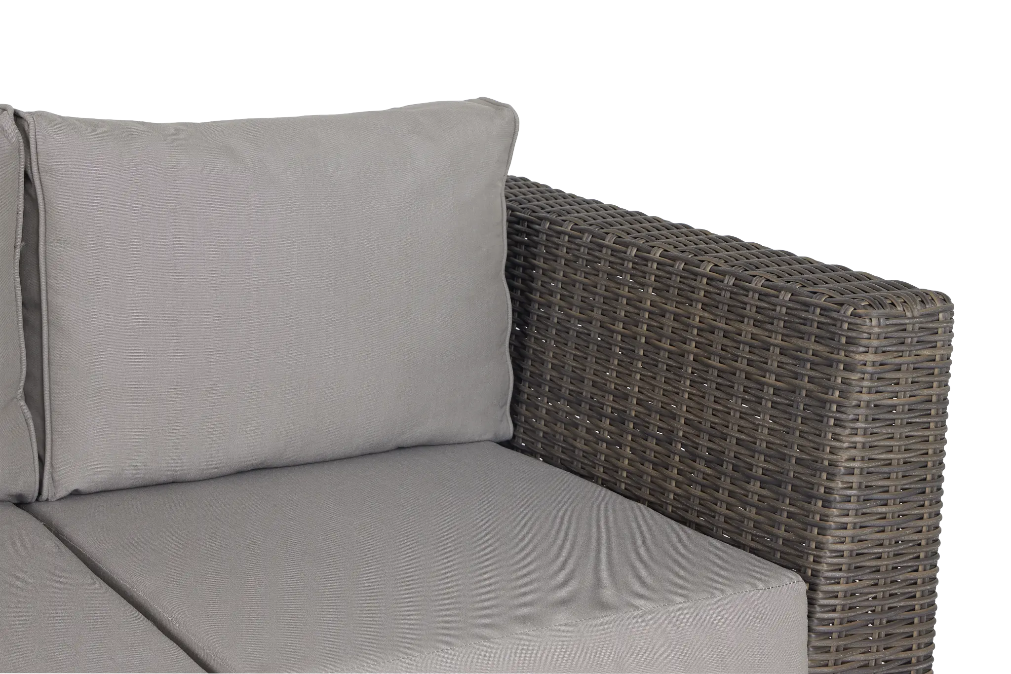 Tulum Gray Woven Loveseat W/ Cushion Tulum Gray Woven Loveseat W/ Cushion
