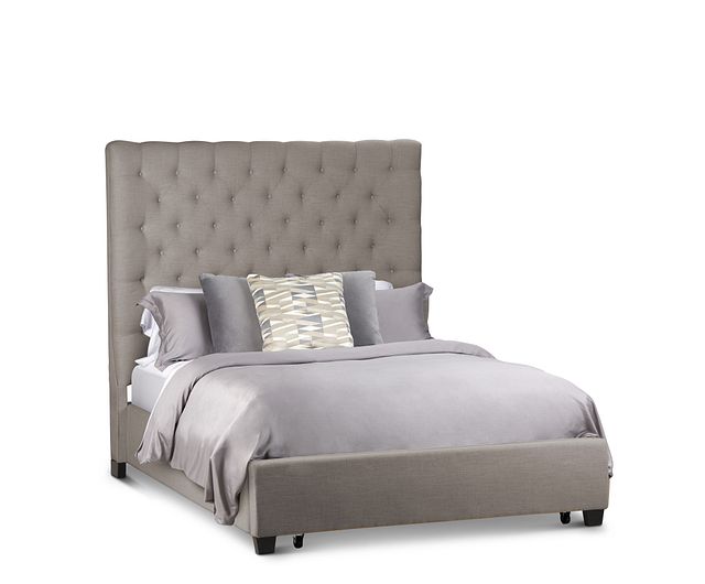 Rylee Dark Gray Uph Platform Storage Bed