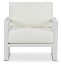 Linear White Aluminum Chair