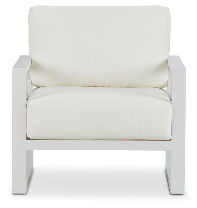 Linear White Aluminum Chair