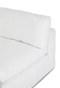 Grant White Fabric 2-piece Modular Sofa