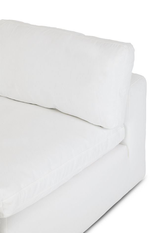 Grant White Fabric 2 Piece Modular Sofa