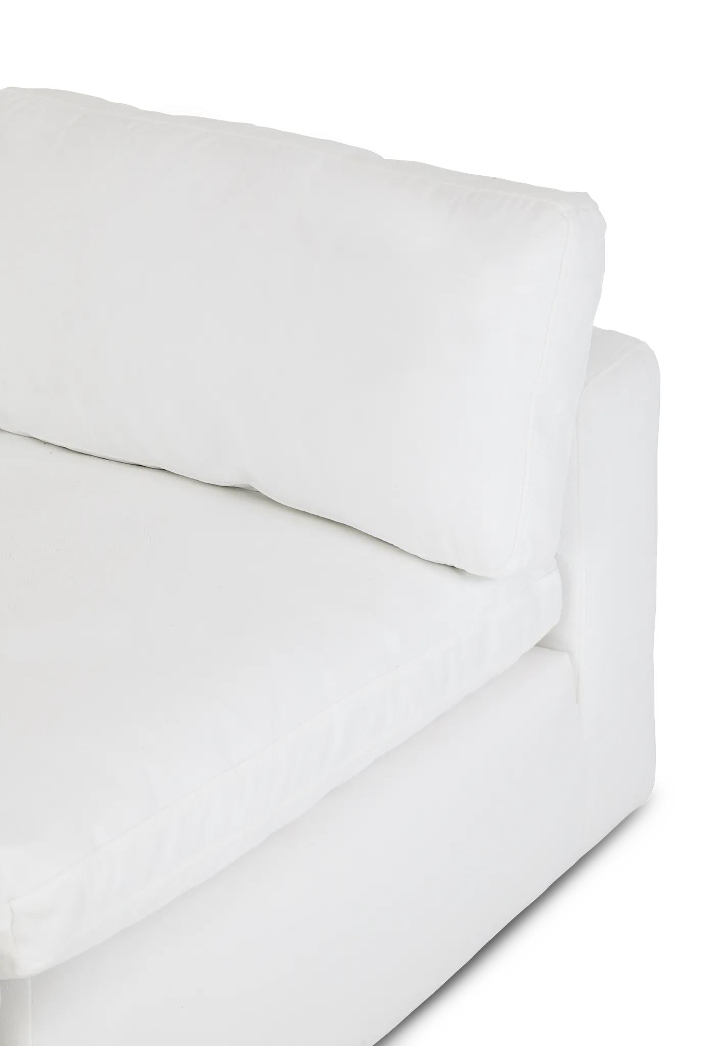 Grant White Fabric 2-piece Modular Sofa