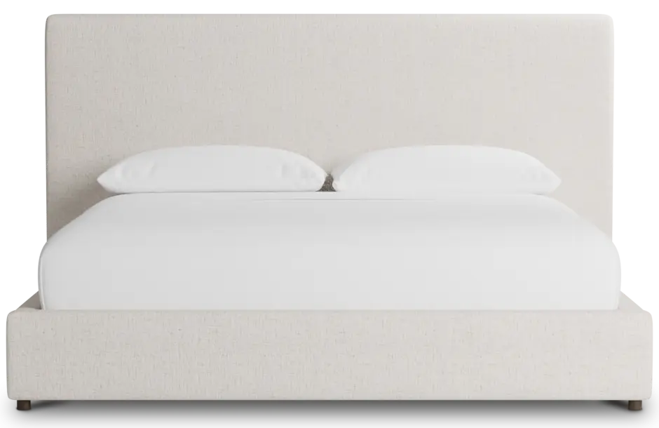 Grayton Linen Light Beige 54" Upholstered Platform Bed Grayton Linen Light Beige 54" Upholstered Platform Bed