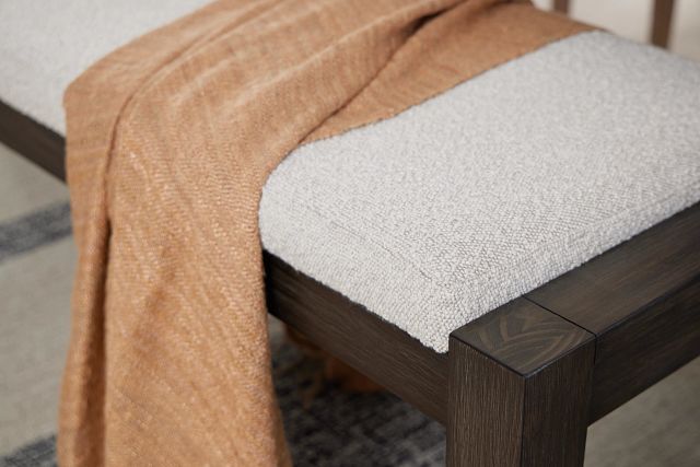 Jackson White Upholstered Dining Bench