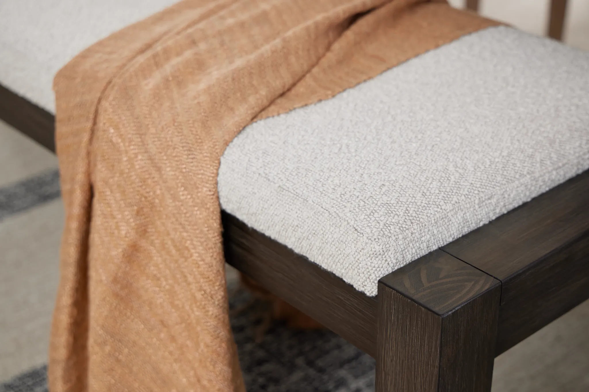 Jackson White Upholstered Dining Bench