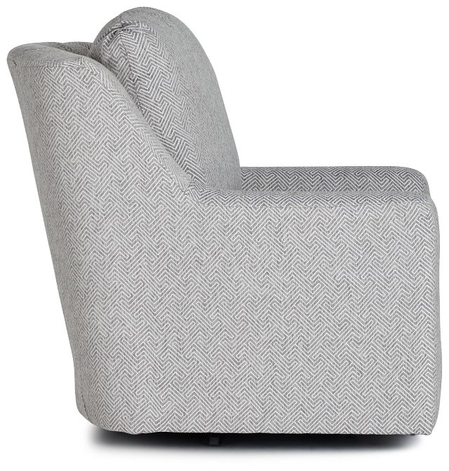 Hailey Gray Fabric Swivel Chair