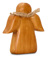 Angel Mid Tone Wood Sculpture