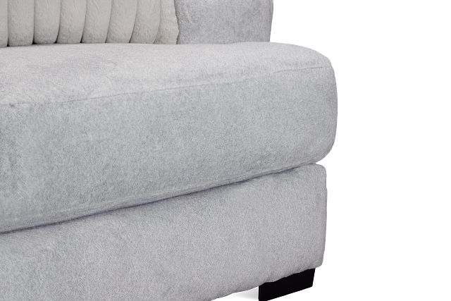 Kylie Light Gray Fabric Loveseat