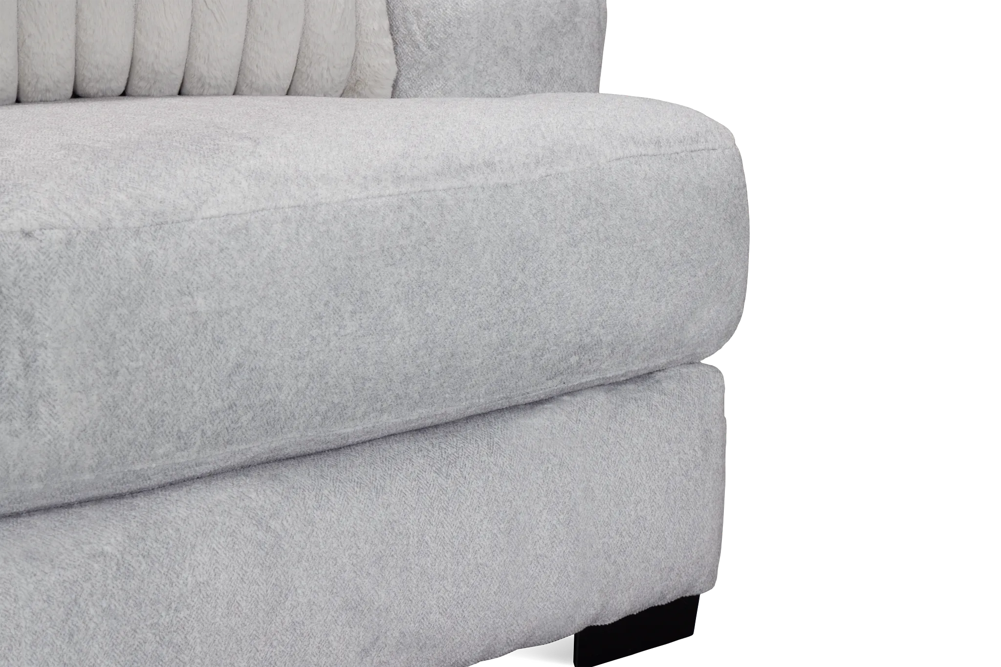 Kylie Light Gray Fabric Loveseat